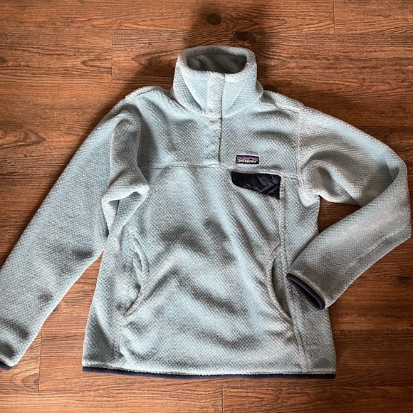 Patagonia Re-Tool snap-T ice blue fleece quarter snap sz S - Picture 2 of 5